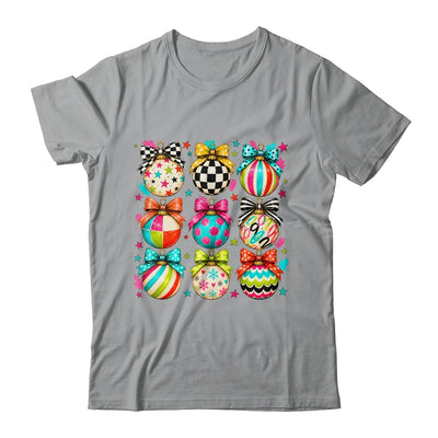 Christmas Ornament Preppy Coquette Bow Graphic Retro Holiday Shirt & Sweatshirt | teecentury