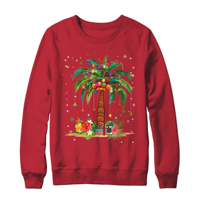 Christmas Palm Tree Light Hawaiian Tropical Xmas Shirt & Sweatshirt | teecentury