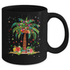 Christmas Palm Tree Light Hawaiian Tropical Xmas Mug | teecentury