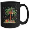 Christmas Palm Tree Light Hawaiian Tropical Xmas Mug | teecentury