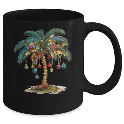 Christmas Palm Tree Women Funny Hawaiian Beach Tropical Xmas Mug | teecentury