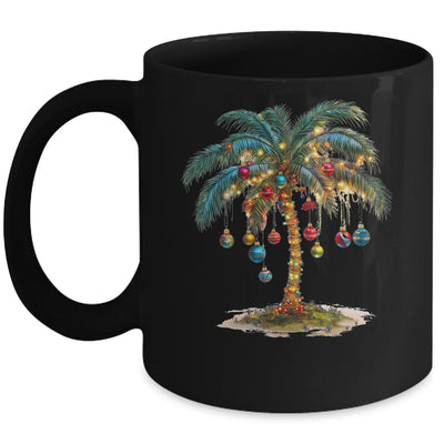 Christmas Palm Tree Women Funny Hawaiian Beach Tropical Xmas Mug | teecentury