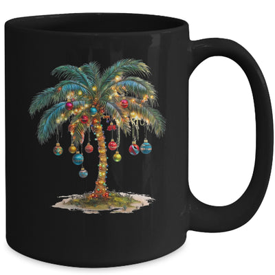 Christmas Palm Tree Women Funny Hawaiian Beach Tropical Xmas Mug | teecentury