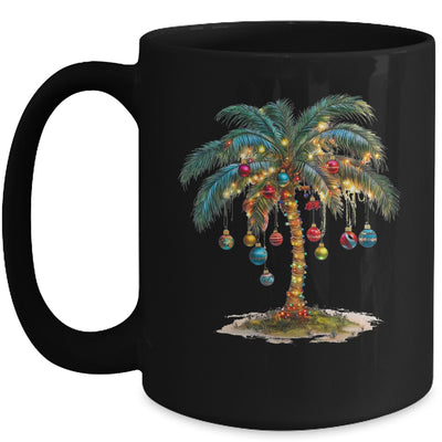 Christmas Palm Tree Women Funny Hawaiian Beach Tropical Xmas Mug | teecentury