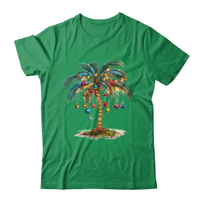 Christmas Palm Tree Women Funny Hawaiian Beach Tropical Xmas Shirt & Sweatshirt | teecentury
