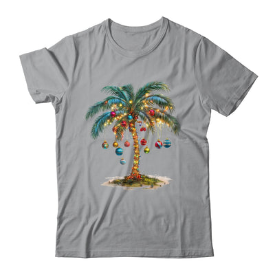 Christmas Palm Tree Women Funny Hawaiian Beach Tropical Xmas Shirt & Sweatshirt | teecentury