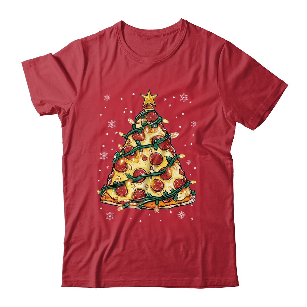Christmas Pizza Xmas Tree Funny Xmas Food Men Women Kids Shirt & Sweatshirt | teecentury