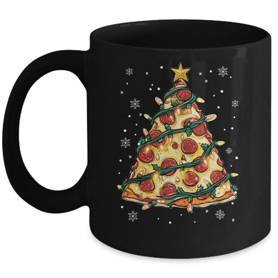 Christmas Pizza Xmas Tree Funny Xmas Food Men Women Kids Mug | teecentury