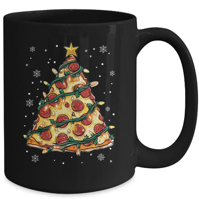 Christmas Pizza Xmas Tree Funny Xmas Food Men Women Kids Mug | teecentury