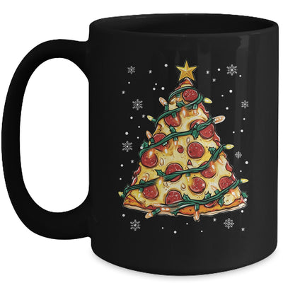 Christmas Pizza Xmas Tree Funny Xmas Food Men Women Kids Mug | teecentury