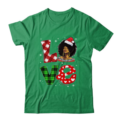 Christmas Santa Hat Black African Girl American Afro Melanin Shirt & Sweatshirt | teecentury