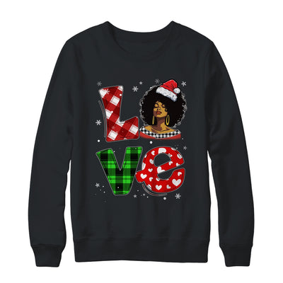Christmas Santa Hat Black African Girl American Afro Melanin Shirt & Sweatshirt | teecentury