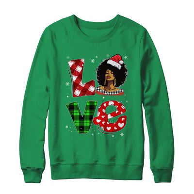 Christmas Santa Hat Black African Girl American Afro Melanin Shirt & Sweatshirt | teecentury