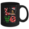 Christmas Santa Hat Black African Girl American Afro Melanin Mug | teecentury