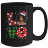 Christmas Santa Hat Black African Girl American Afro Melanin Mug | teecentury