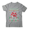 Christmas Santa Hockey Goalie Ugly Christmas Hockey Player Shirt & Sweatshirt | teecentury