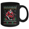 Christmas Santa Hockey Goalie Ugly Christmas Hockey Player Mug | teecentury