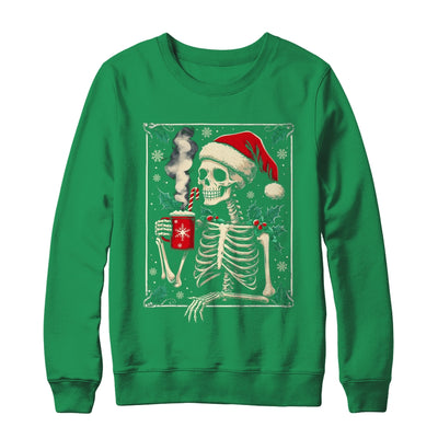 Christmas Skeleton Hot Cocoa Scary Spooky Xmas Holiday Shirt & Sweatshirt | teecentury