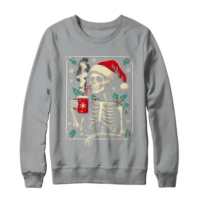 Christmas Skeleton Hot Cocoa Scary Spooky Xmas Holiday Shirt & Sweatshirt | teecentury