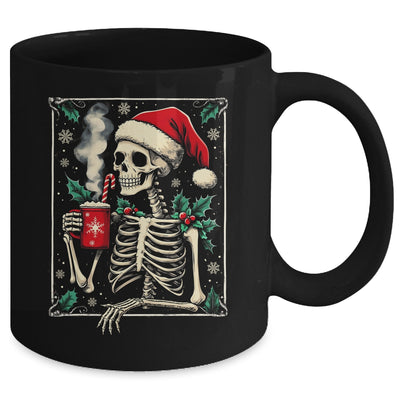 Christmas Skeleton Hot Cocoa Scary Spooky Xmas Holiday Mug | teecentury