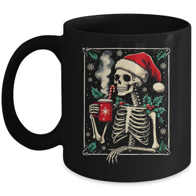 Christmas Skeleton Hot Cocoa Scary Spooky Xmas Holiday Mug | teecentury