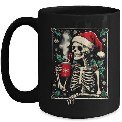 Christmas Skeleton Hot Cocoa Scary Spooky Xmas Holiday Mug | teecentury