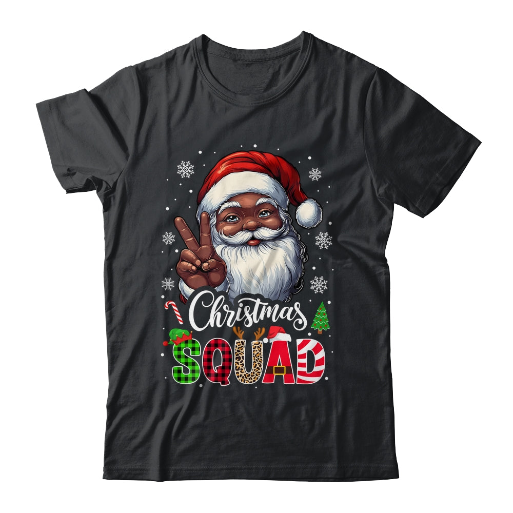 Christmas Squad Santa Afro Man Proud Black African American Shirt & Sweatshirt | teecentury
