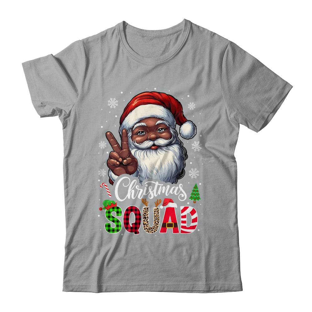 Christmas Squad Santa Afro Man Proud Black African American Shirt & Sweatshirt | teecentury