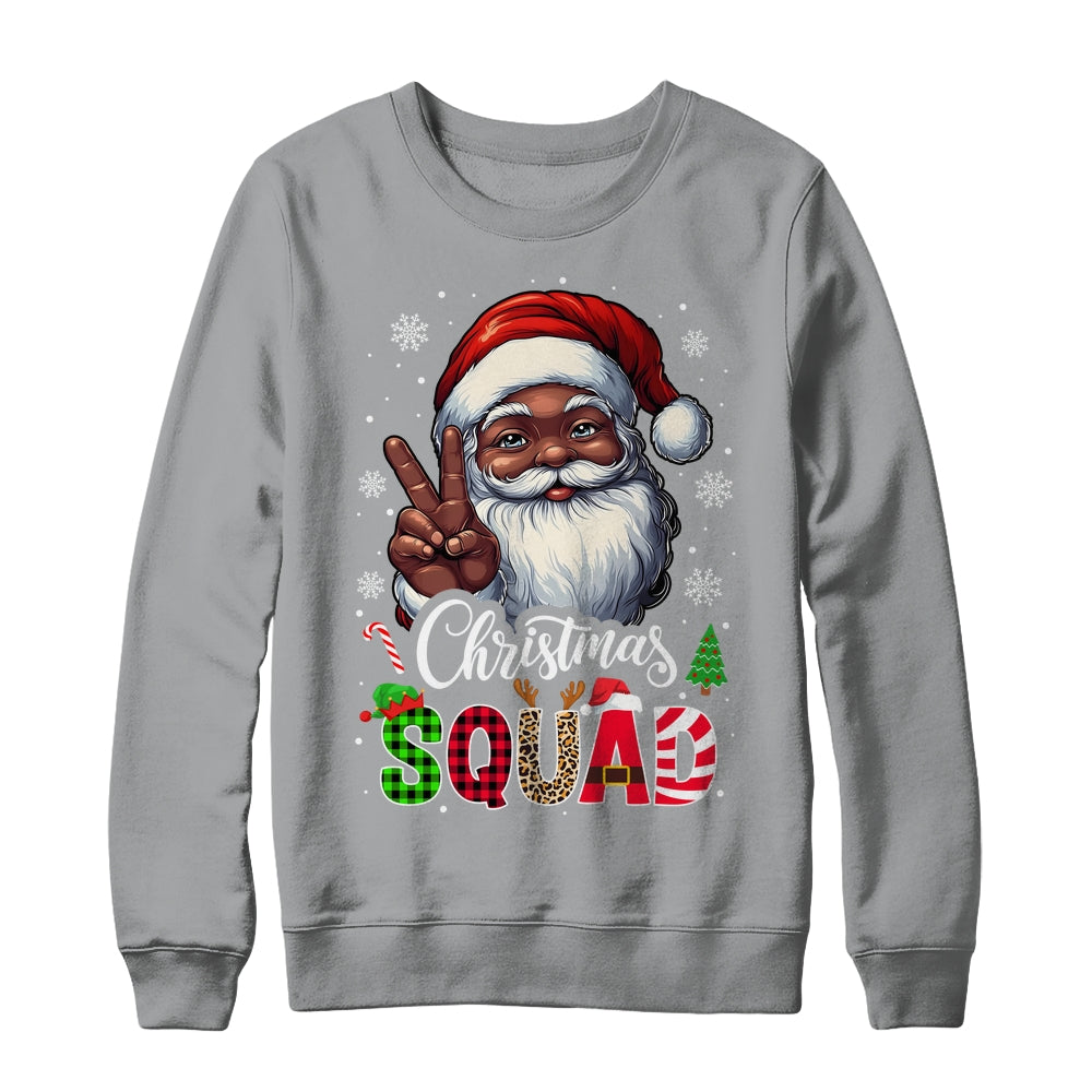 Christmas Squad Santa Afro Man Proud Black African American Shirt & Sweatshirt | teecentury