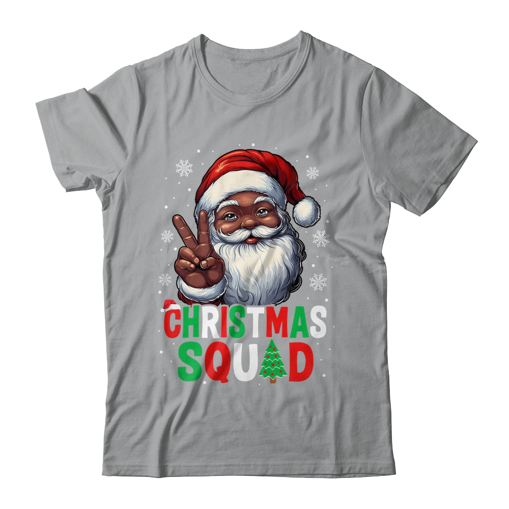 Christmas Squad Santa Afro Men Proud Black African American Shirt & Sweatshirt | teecentury