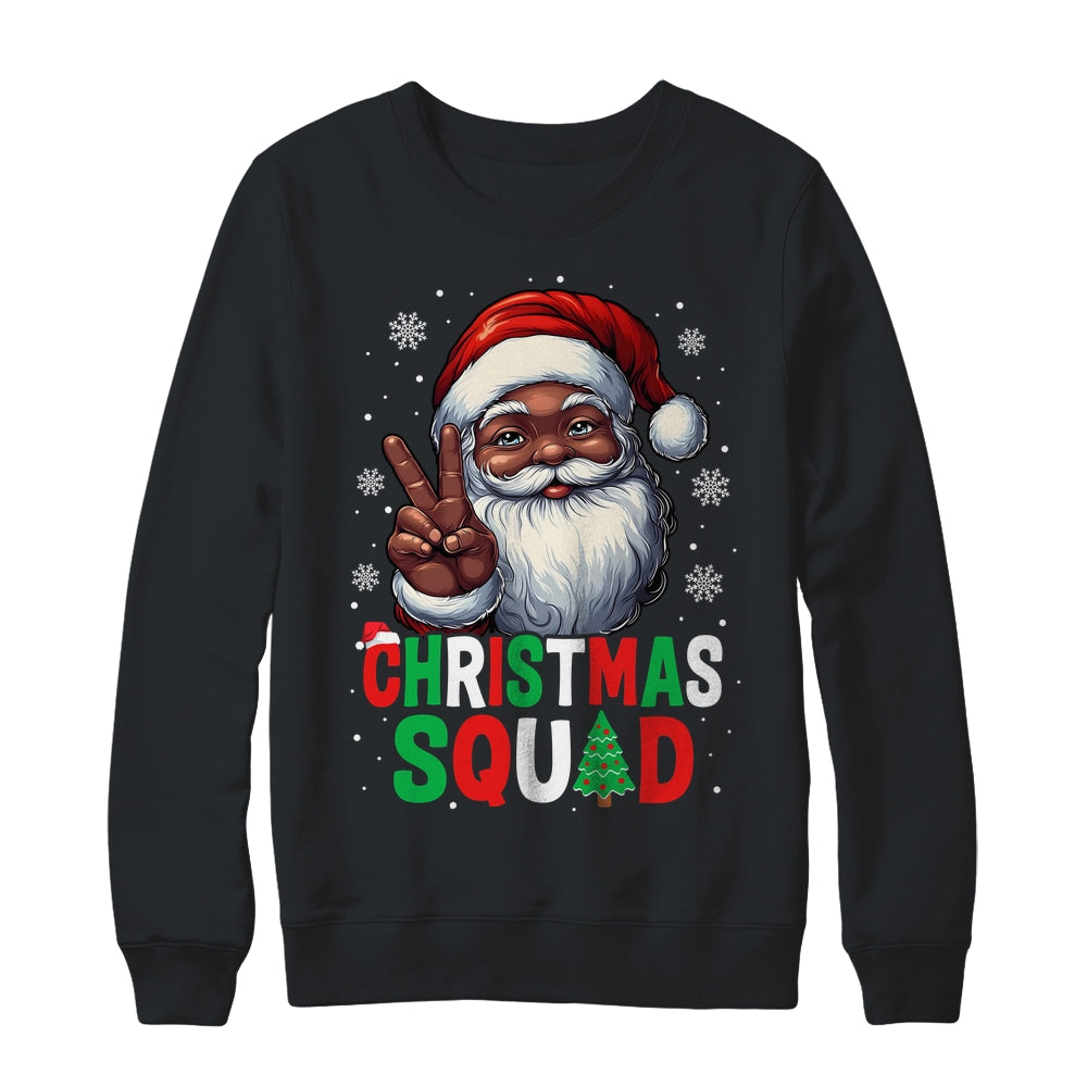 Christmas Squad Santa Afro Men Proud Black African American Shirt & Sweatshirt | teecentury