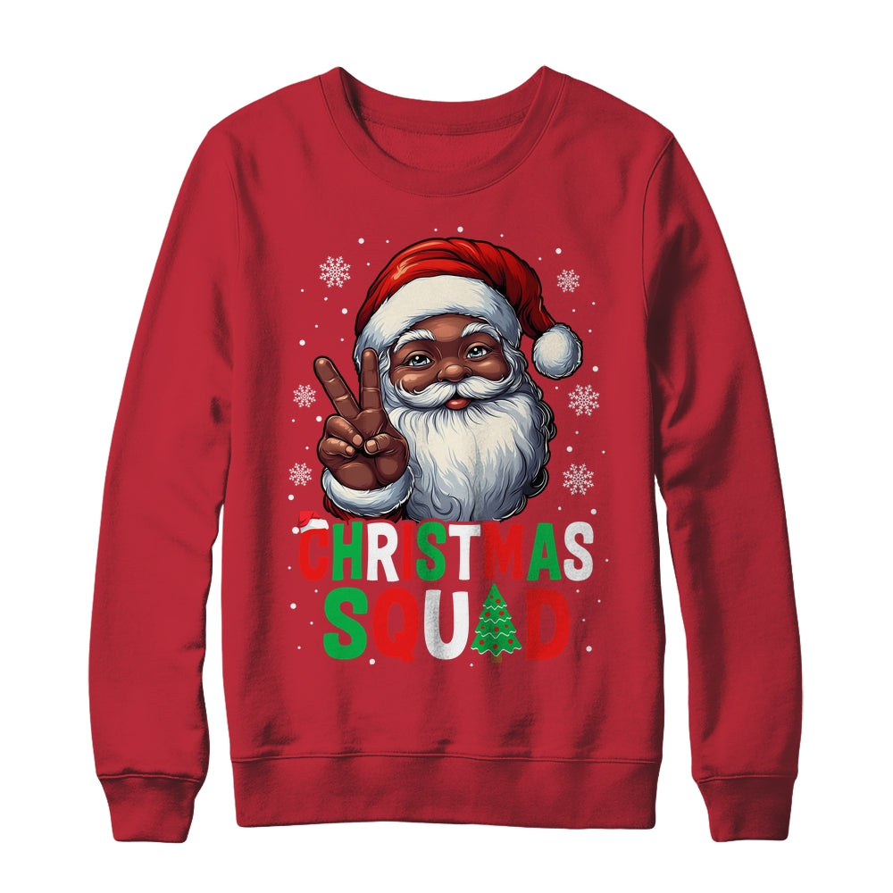 Christmas Squad Santa Afro Men Proud Black African American Shirt & Sweatshirt | teecentury
