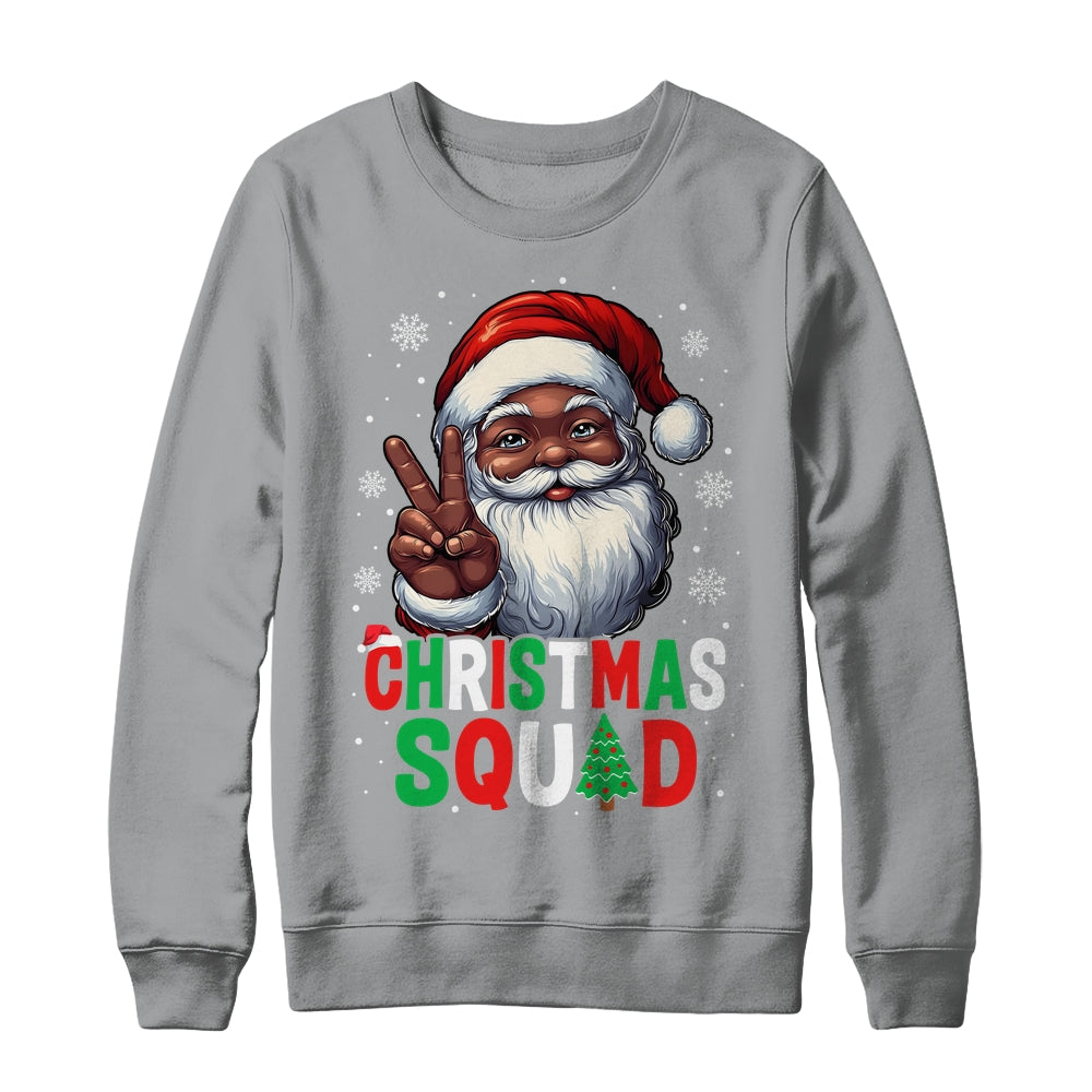 Christmas Squad Santa Afro Men Proud Black African American Shirt & Sweatshirt | teecentury