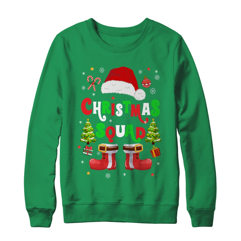 Christmas Squad Santa Claus Xmas Family Matching Shirt & Sweatshirt | teecentury