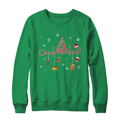 Christmas Tree Heartbeat Funny Christmas Nursing Costume Shirt & Sweatshirt | teecentury