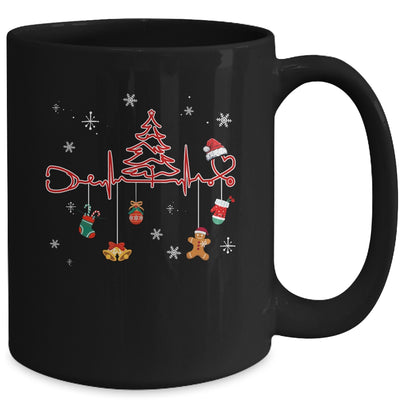 Christmas Tree Heartbeat Funny Christmas Nursing Costume Mug | teecentury