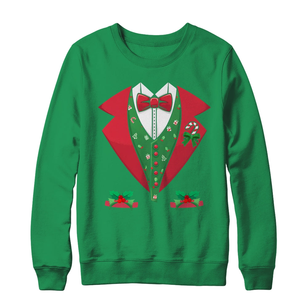 Christmas Tuxedo Funny Christmas Santa Tuxedo Xmas Shirt & Sweatshirt | teecentury