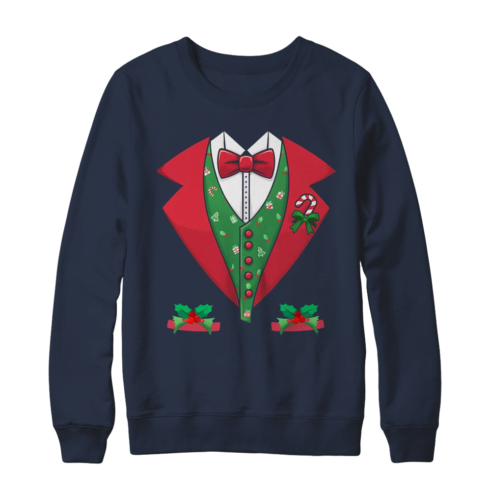 Christmas Tuxedo Funny Christmas Santa Tuxedo Xmas Shirt & Sweatshirt | teecentury
