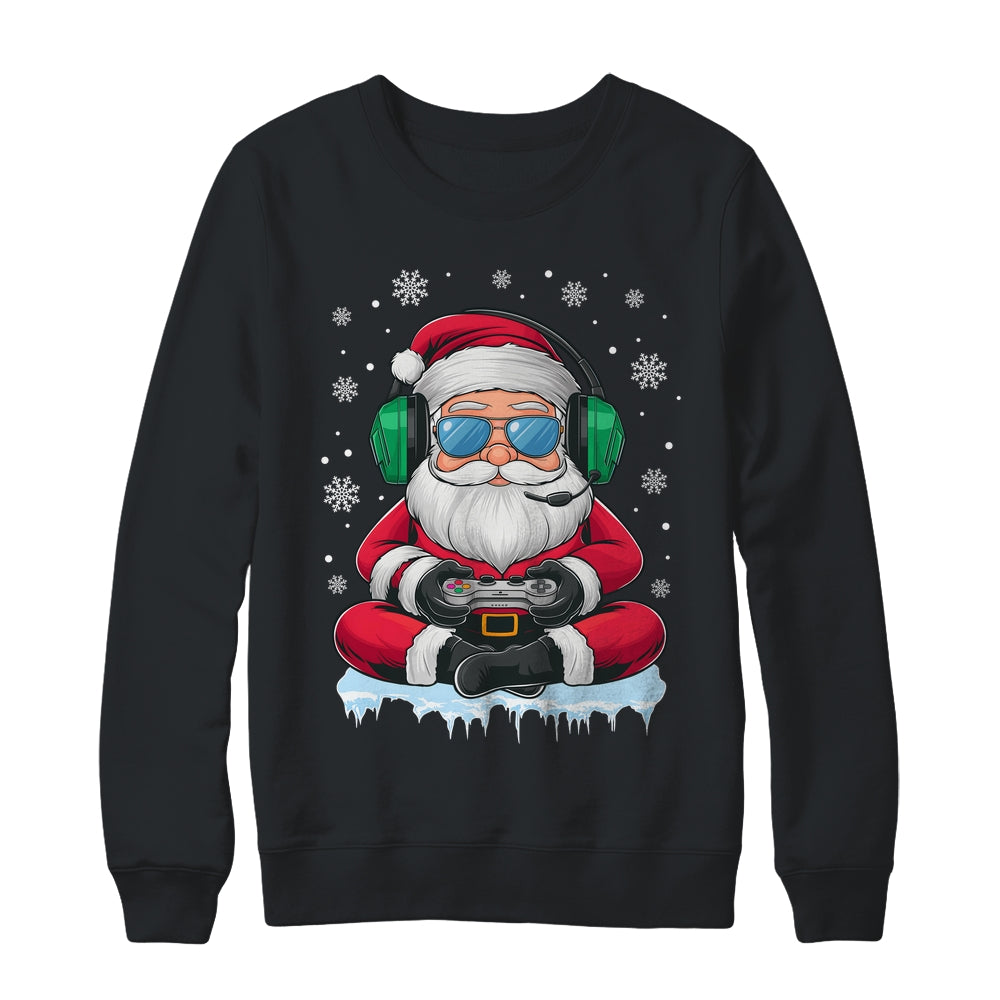 Christmas Xmas Boys Men Video Game Santa Claus Funny Shirt & Sweatshirt | teecentury