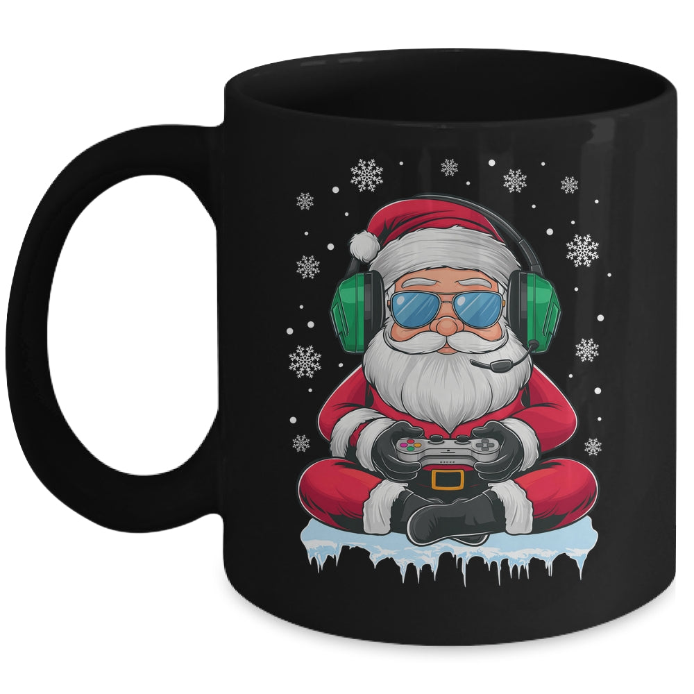 Christmas Xmas Boys Men Video Game Santa Claus Funny Mug | teecentury