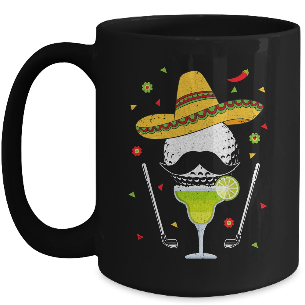 Cinco De Mayo Golf Ball With Sombrero And Margarita Golfer Mug | teecentury