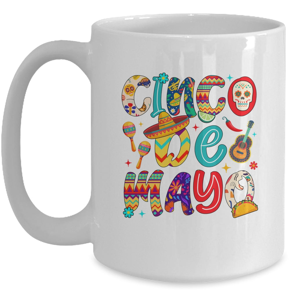 Cinco De Mayo Party Mexican Lets Fiesta Mama Sombrero Taco Mug | teecentury