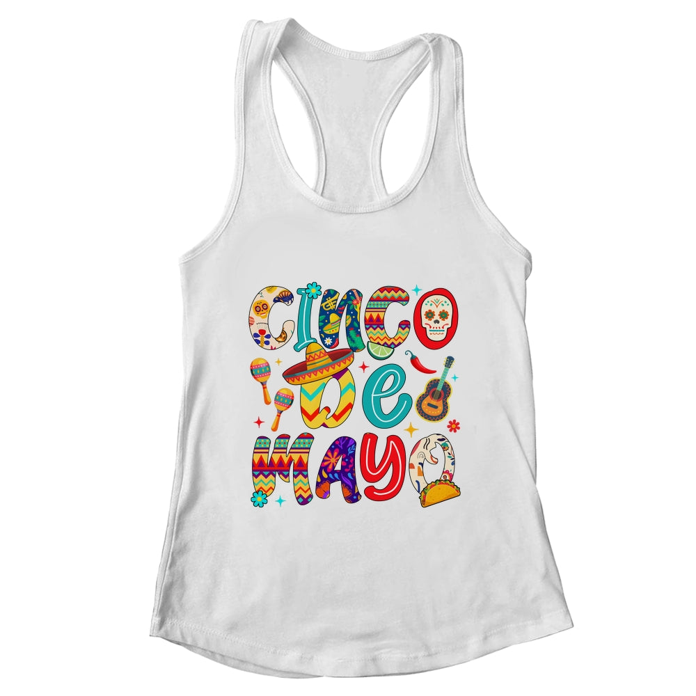 Cinco De Mayo Party Mexican Lets Fiesta Mama Sombrero Taco Shirt & Tank Top | teecentury