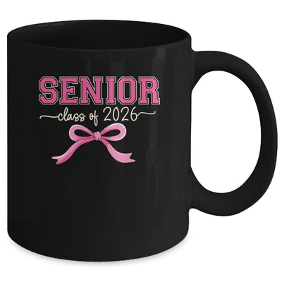 Class Of 2026 Pink Coquette Bow Cap Senior 2026 Graduation Mug | teecentury