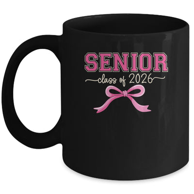 Class Of 2026 Pink Coquette Bow Cap Senior 2026 Graduation Mug | teecentury