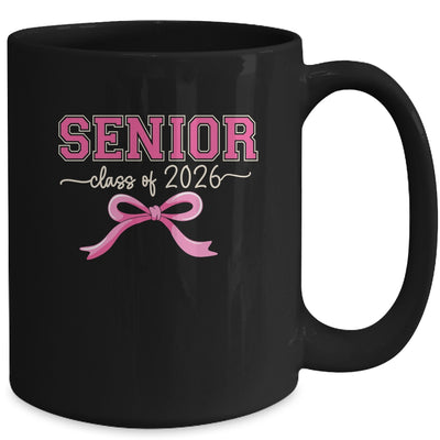 Class Of 2026 Pink Coquette Bow Cap Senior 2026 Graduation Mug | teecentury