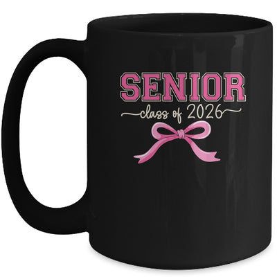 Class Of 2026 Pink Coquette Bow Cap Senior 2026 Graduation Mug | teecentury