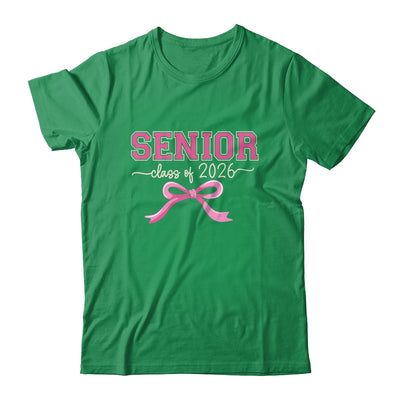 Class Of 2026 Pink Coquette Bow Cap Senior 2026 Graduation Shirt & Hoodie | teecentury