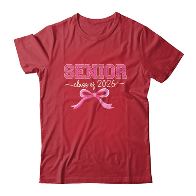 Class Of 2026 Pink Coquette Bow Cap Senior 2026 Graduation Shirt & Hoodie | teecentury