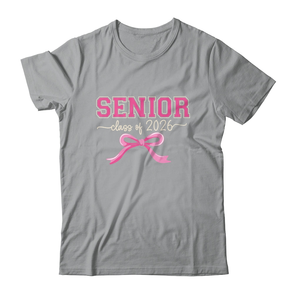 Class Of 2026 Pink Coquette Bow Cap Senior 2026 Graduation Shirt & Hoodie | teecentury